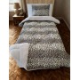 ETE HOMETEX TEK KİŞİLİK LÜX WELSOFT YORGAN SETİ LEOPAR BEJ 155X215CM 8696474231961